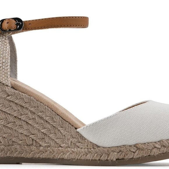 Women's Wedge Espadrille Sandal 8 Natural Cotton Jute Cushioned Insole - Picture 3 of 7